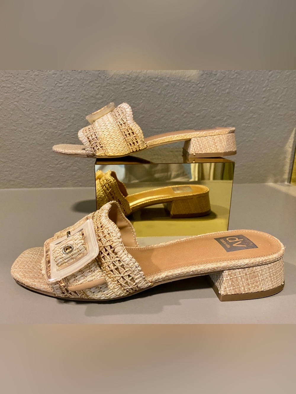 Dolce Vita Raffia Norrah Slides-size 9 - Picture 3 of 5